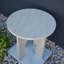 Travertine Marble Coffee Table, Round Marble Coffee Table, Luxury Side Table, Elegant Coffee Table for Living Room, Marble Side Table