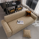 Modern Geometric Jacquard Sofa Slipcover, High Stretch 1-Piece Textured Couch Cover by Slipcover KAS™