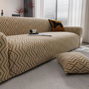 Modern Geometric Jacquard Sofa Slipcover, High Stretch 1-Piece Textured Couch Cover by Slipcover KAS™