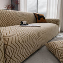 Modern Geometric Jacquard Sofa Slipcover, High Stretch 1-Piece Textured Couch Cover by Slipcover KAS™