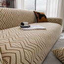 Modern Geometric Jacquard Sofa Slipcover, High Stretch 1-Piece Textured Couch Cover by Slipcover KAS™
