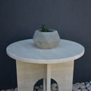 Travertine Marble Coffee Table, Round Marble Coffee Table, Luxury Side Table, Elegant Coffee Table for Living Room, Marble Side Table