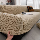 Modern Geometric Jacquard Sofa Slipcover, High Stretch 1-Piece Textured Couch Cover by Slipcover KAS™