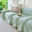 Cooling Ice Silk Soft Sofa Cover Blanket, Woven Geometric Textured Modern Couch Cover
