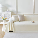 Cooling Ice Silk Soft Sofa Cover Blanket, Woven Geometric Textured Modern Couch Cover
