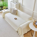 Cooling Ice Silk Soft Sofa Cover Blanket, Woven Geometric Textured Modern Couch Cover