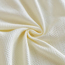 Cooling Ice Silk Soft Sofa Cover Blanket, Woven Geometric Textured Modern Couch Cover