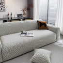 Modern Geometric Jacquard Sofa Slipcover, High Stretch 1-Piece Textured Couch Cover by Slipcover KAS™