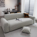 Modern Geometric Jacquard Sofa Slipcover, High Stretch 1-Piece Textured Couch Cover by Slipcover KAS™