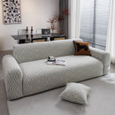 Modern Geometric Jacquard Sofa Slipcover, High Stretch 1-Piece Textured Couch Cover by Slipcover KAS™