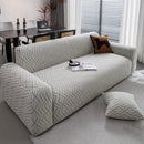 Modern Geometric Jacquard Sofa Slipcover, High Stretch 1-Piece Textured Couch Cover by Slipcover KAS™