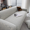 Modern Geometric Jacquard Sofa Slipcover, High Stretch 1-Piece Textured Couch Cover by Slipcover KAS™