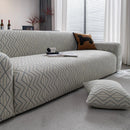 Modern Geometric Jacquard Sofa Slipcover, High Stretch 1-Piece Textured Couch Cover by Slipcover KAS™