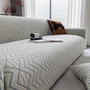 Modern Geometric Jacquard Sofa Slipcover, High Stretch 1-Piece Textured Couch Cover by Slipcover KAS™