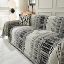 Chenille Sofa Cover Throw Blanket, Boho Geometric Scratch Proof Couch Protector