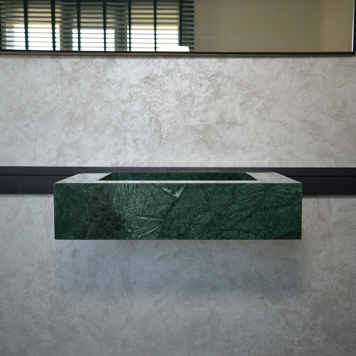 Verde Guatemala Marble Sink - Custom Handcrafted Green Matte Finish Bathroom Vanity, photo 3 of 12