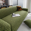 Modern Geometric Jacquard Sofa Slipcover, High Stretch 1-Piece Textured Couch Cover by Slipcover KAS™