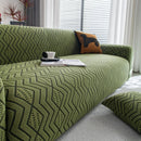 Modern Geometric Jacquard Sofa Slipcover, High Stretch 1-Piece Textured Couch Cover by Slipcover KAS™
