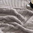 Winter Soft Plush Fleece Sofa Blanket Leaves Jacquard Couch Covers for Couches