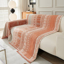 Chenille Sofa Cover Throw Blanket, Boho Geometric Scratch Proof Couch Protector