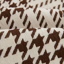 Chenille Houndstooth Sofa Throw Cover, Scratch Proof Cozy Throw Blankets for Couch