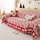 Chenille Houndstooth Sofa Throw Cover, Scratch Proof Cozy Throw Blankets for Couch