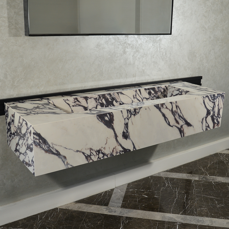 Engineered Porcelain Sink - Calacatta Viola Handcrafted Italian, photo 3 of 10
