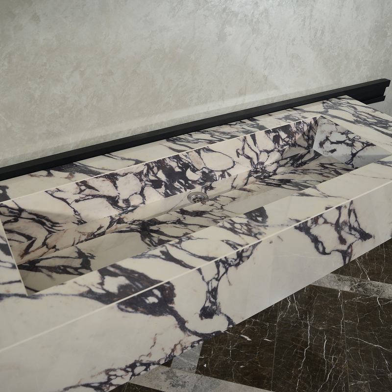 Engineered Porcelain Sink - Calacatta Viola Handcrafted Italian, photo 5 of 10