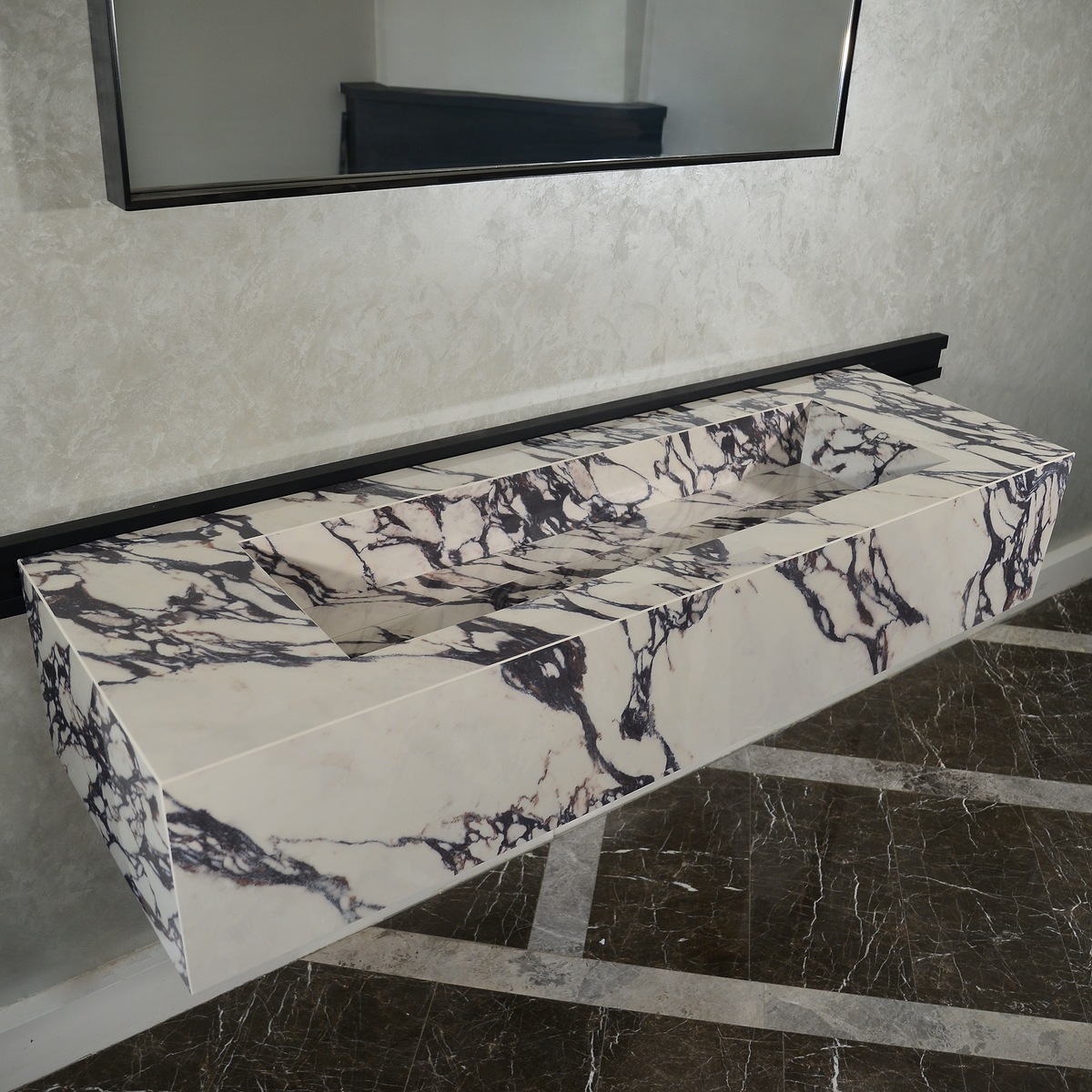 Engineered Porcelain Sink - Calacatta Viola Handcrafted Italian, photo 9 of 10