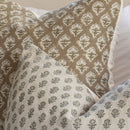 Rhea Floral Block Printed Pillow Cover | Mustard by Apartment No.3