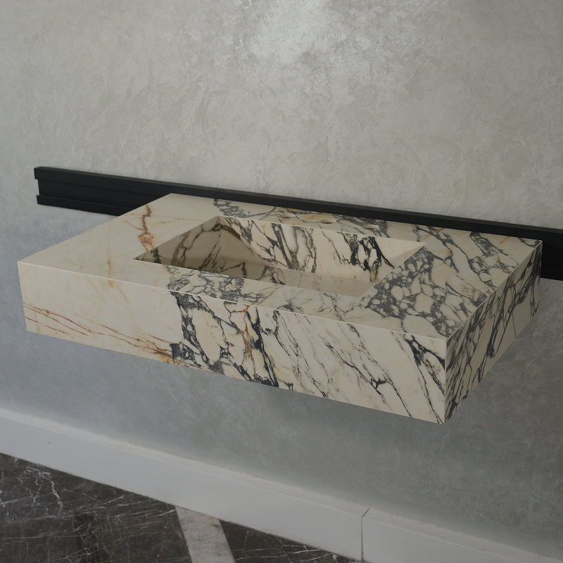 Gold Engineered Porcelain Sink - Handcrafted Materia Corchia, photo 3 of 11