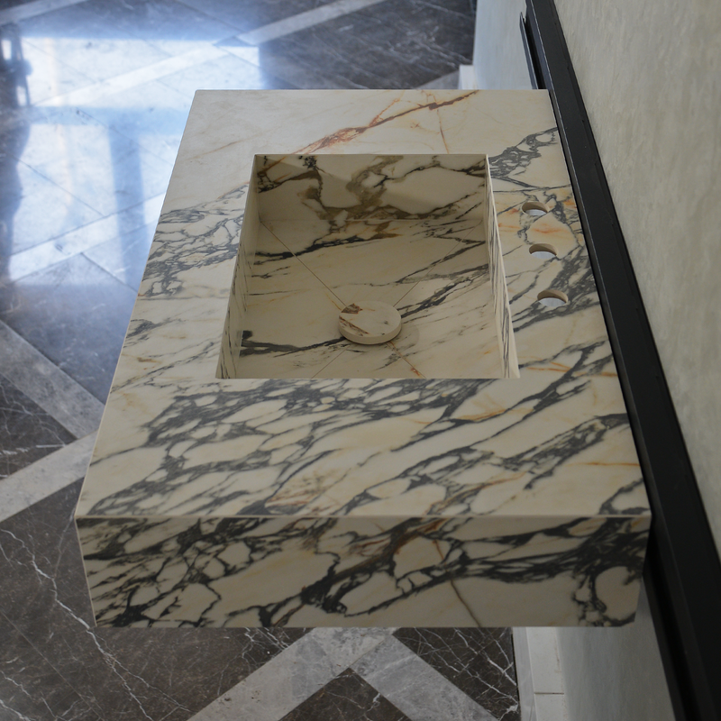 Gold Engineered Porcelain Sink - Handcrafted Materia Corchia, photo 4 of 11