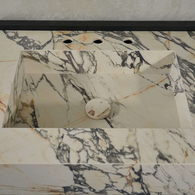 Gold Engineered Porcelain Sink - Handcrafted Materia Corchia, photo 2 of 11