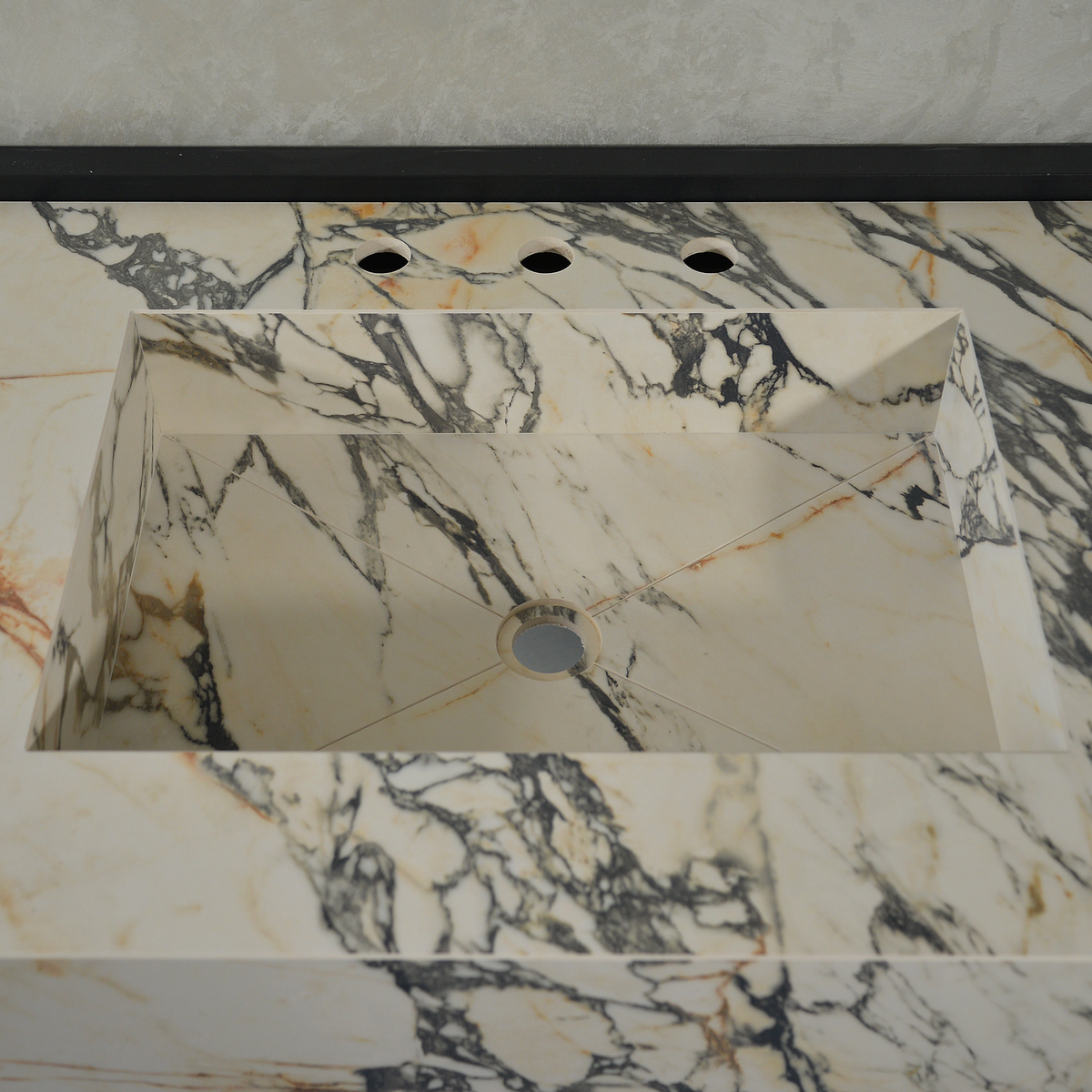 Gold Engineered Porcelain Sink - Handcrafted Materia Corchia, photo 10 of 11