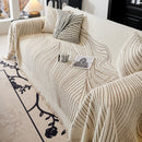 Cozy Striped Sofa Throw Blanket L Shaped Sectional Couch Covers Luxury Throws for Sofas