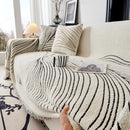 Cozy Striped Sofa Throw Blanket L Shaped Sectional Couch Covers Luxury Throws for Sofas by Slipcover KAS™