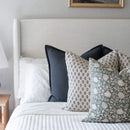 Sabine Floral Block Printed Pillow Cover | Green