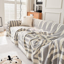 Chenille Geometric Sofa Throw Blanket, Boho Washable Furniture Throw Covers for Sofa