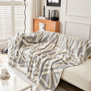 Chenille Geometric Sofa Throw Blanket, Boho Washable Furniture Throw Covers for Sofa