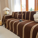Textural Striped Chenille Sofa Covers, Boho Washable Decor Sofa Blankets Covers