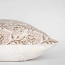 Magnolia Floral Block Printed Pillow Cover | Burgundy, Mustard by Apartment No.3