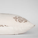 Solana Floral Block Printed Pillow Cover | Brown