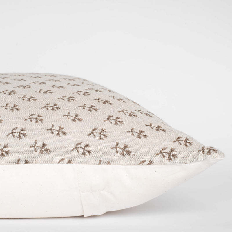 Tierra Block Printed Pillow Cover | Brown