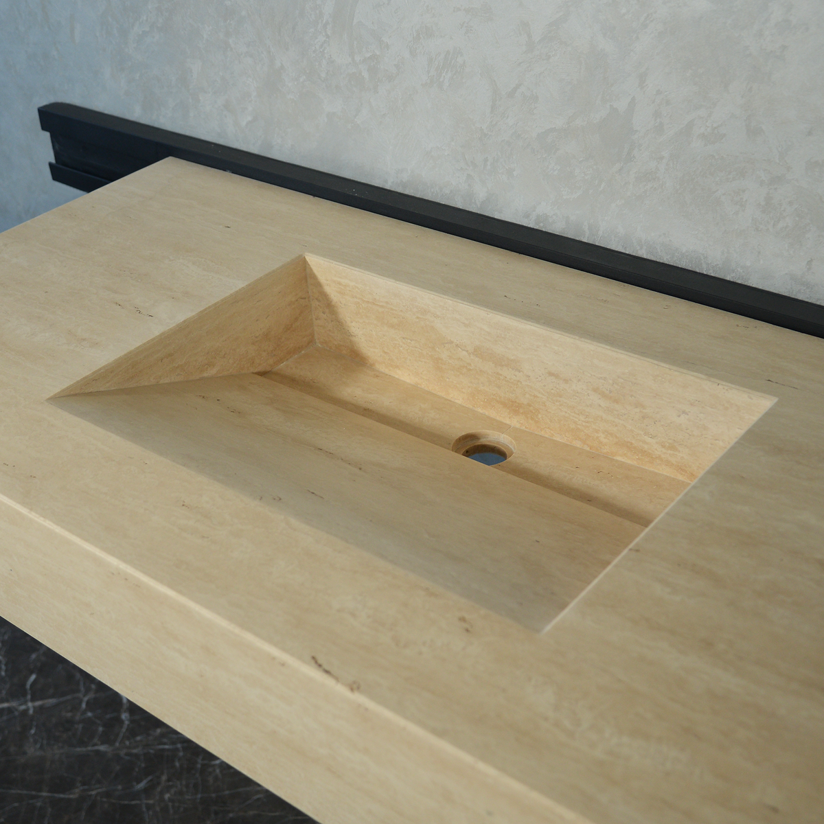 Handcrafted Travertine Bathroom Sink - Premium Durable Natural Stone, photo 10 of 10