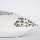 Briar Floral Block Printed Pillow Cover | Blue, Brown, Green by Apartment No.3