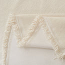 Solid Color Chenille Sofa Throw Blanket, Cozy & Easy Care Fringed Furniture Protector
