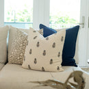 Ochre Floral Block Printed Pillow Cover | Mustard