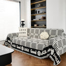 Chenille Houndstooth Sofa Throw Cover, Scratch Proof Cozy Throw Blankets for Couch by Slipcover KAS™