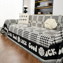 Chenille Houndstooth Sofa Throw Cover, Scratch Proof Cozy Throw Blankets for Couch by Slipcover KAS™