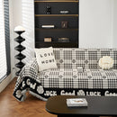 Chenille Houndstooth Sofa Throw Cover, Scratch Proof Cozy Throw Blankets for Couch by Slipcover KAS™